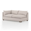 Westwood Sectional In Bayside Pebble And Espresso
