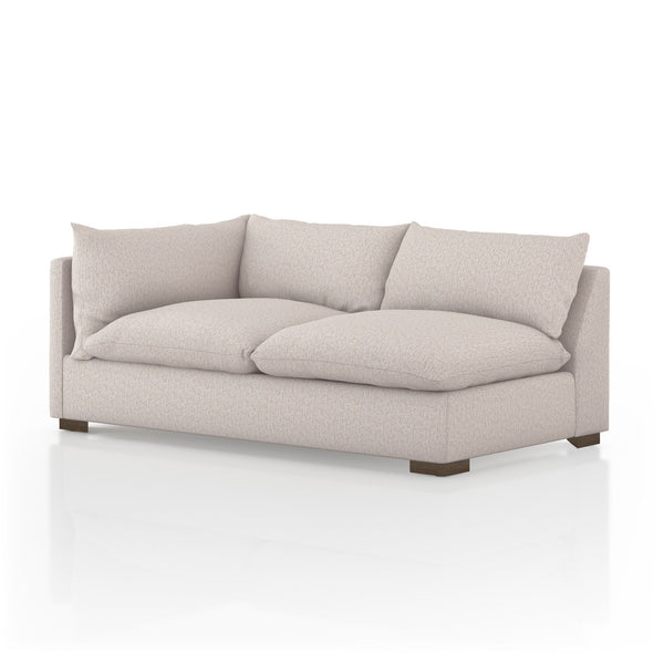 Westwood Sectional In Bayside Pebble And Espresso