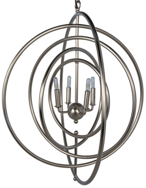 Brooks Pendant, Metal with Antique Silver Finish