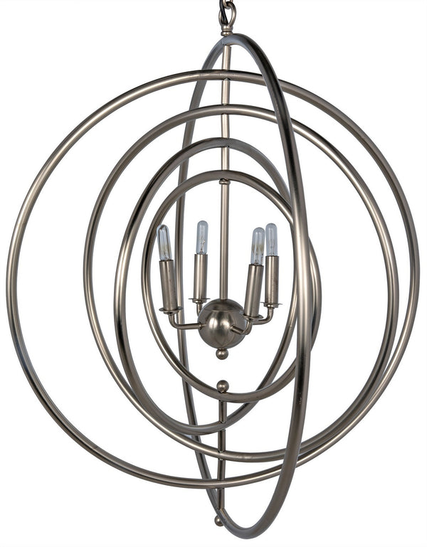 Brooks Pendant, Metal with Antique Silver Finish