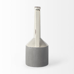 Burton 16.7H Large Two Tone Gray Ceramic Jug Vase