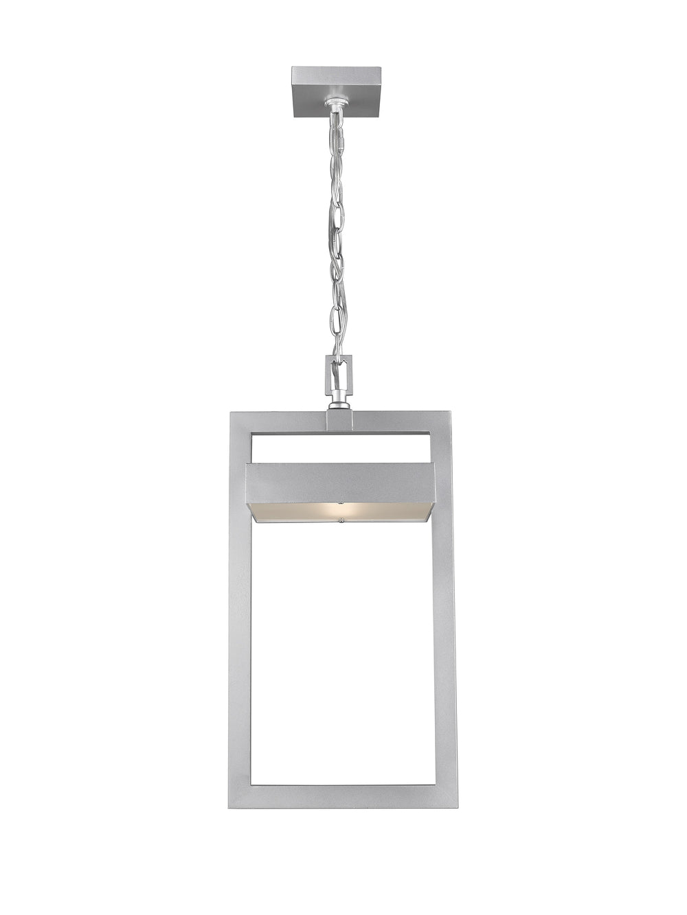 Luttrel 1 Light Outdoor Chain Mount Ceiling Fixture in Silver Finish