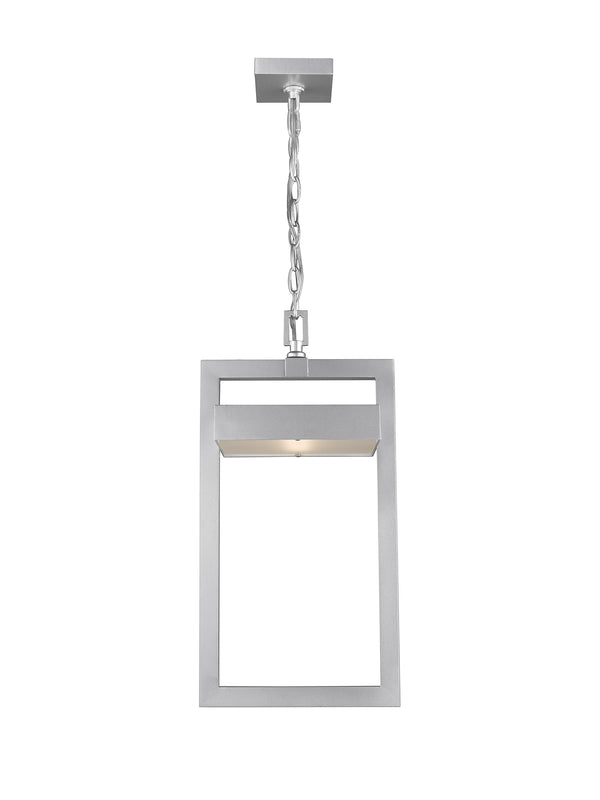 Luttrel 1 Light Outdoor Chain Mount Ceiling Fixture in Silver Finish