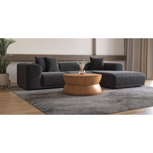 Bernie Round Coffee Table, Java Brown