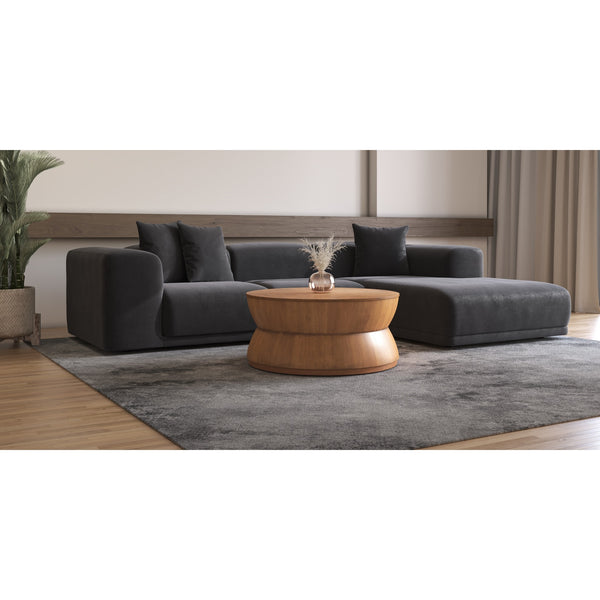 Bernie Round Coffee Table, Java Brown