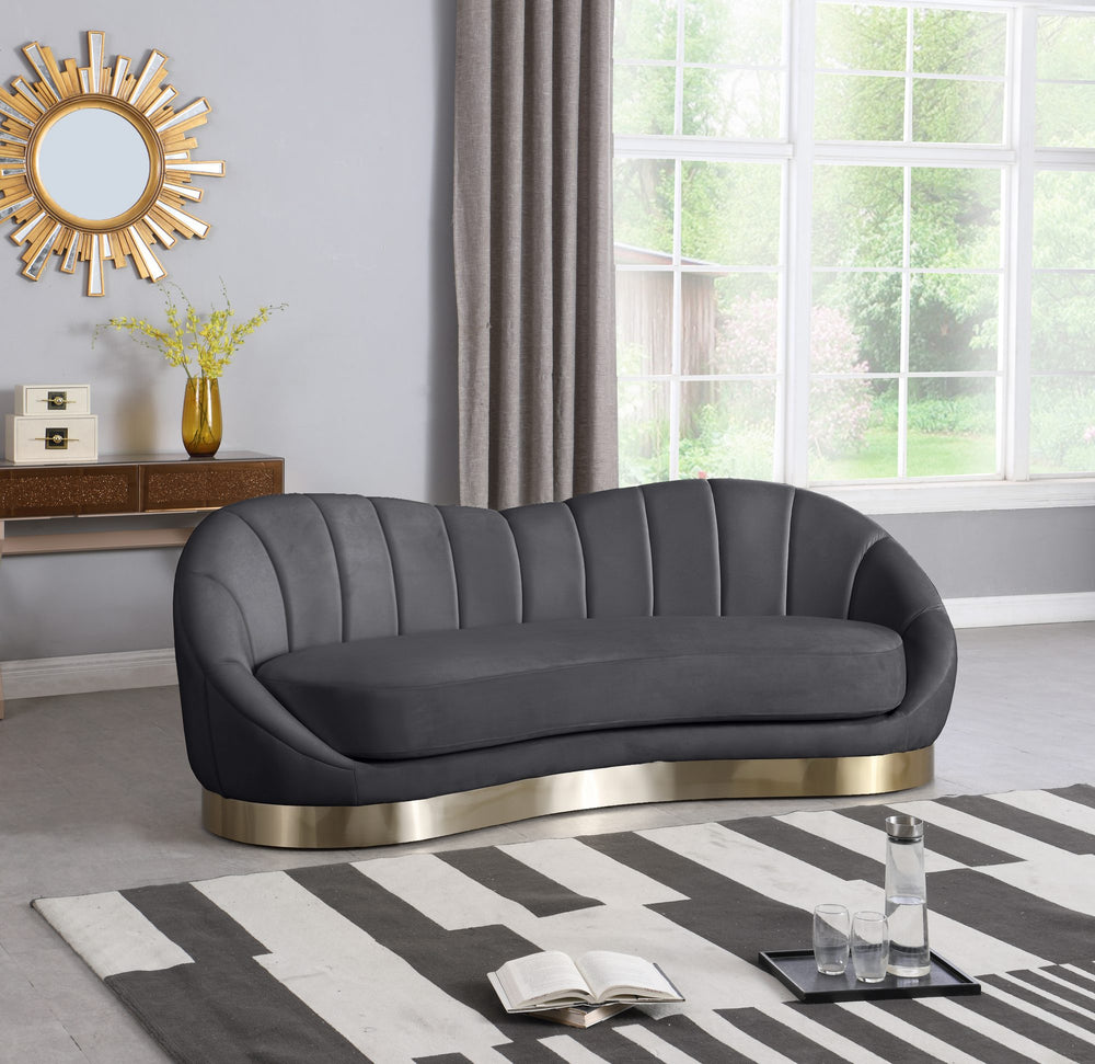 Jesse Sofa In Grey Velvet