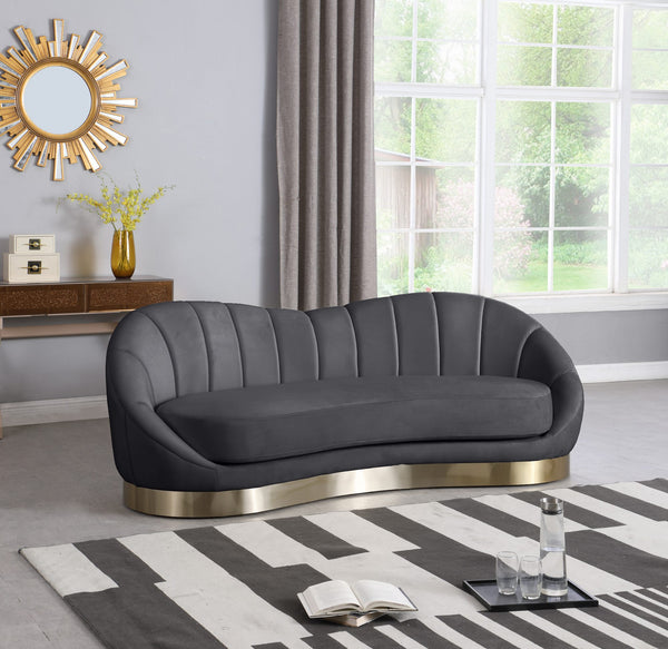 Jesse Sofa In Grey Velvet