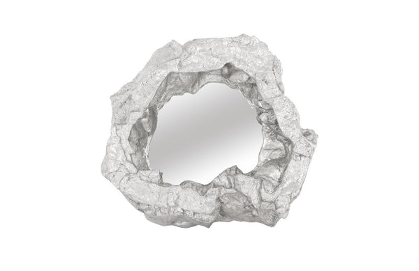 Rock Pond Mirror B, Silver Leaf
