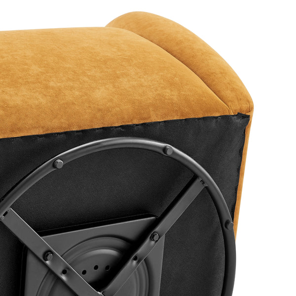 Regina Velvet Swivel Accent Arm Chair, Dainty Caramel