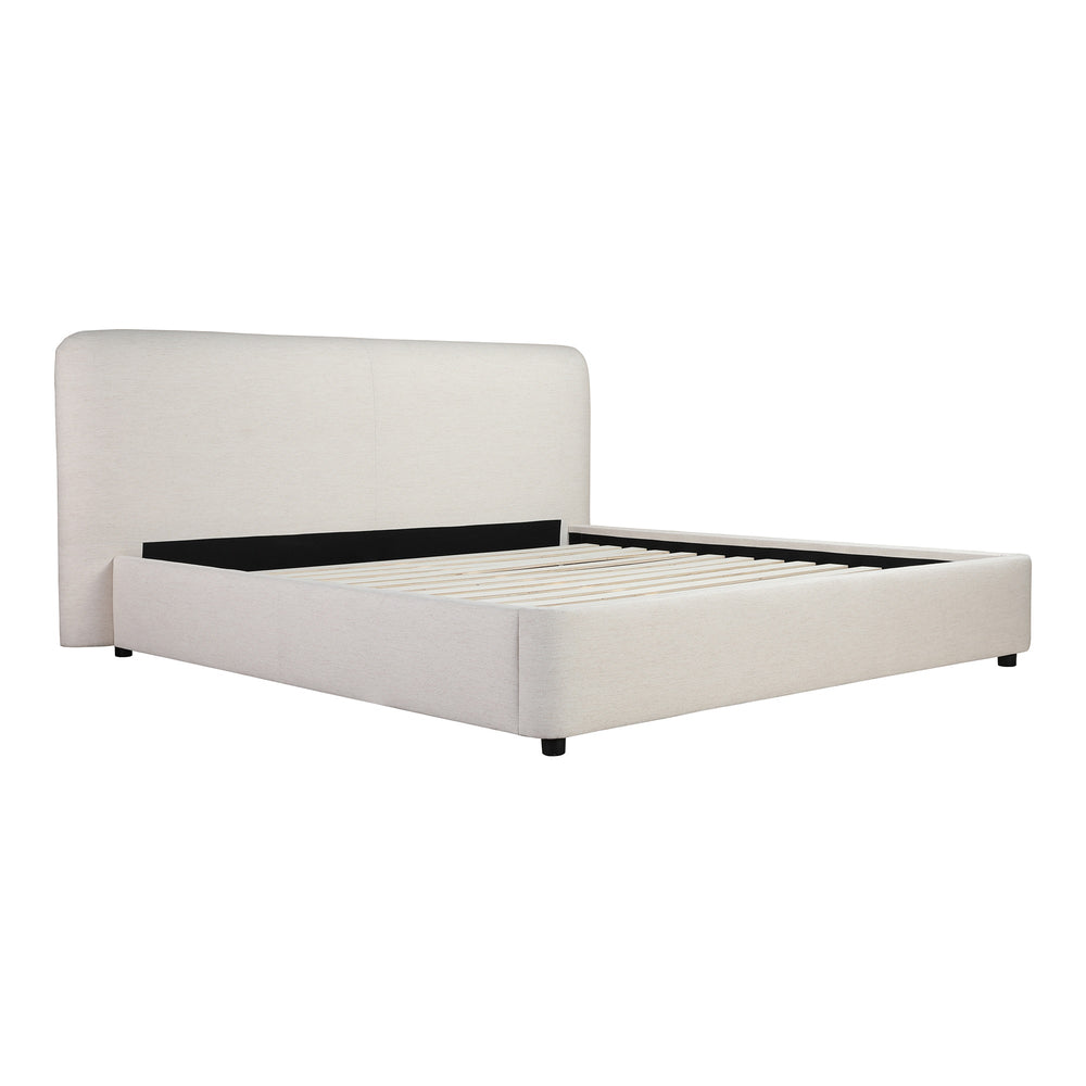 Moe's Samara Queen Bed Linen Upholstered