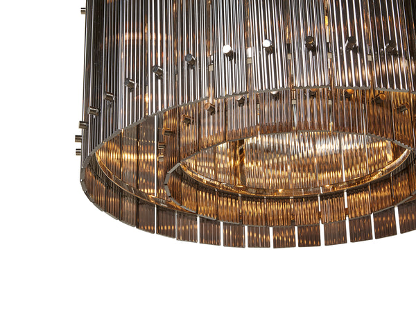 KORE CHANDELIER - SMALL - NICKEL - SMOKE GREY