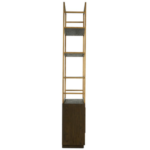 Moe's Elliot Bookshelf Brown Oak with 4 Shelves
