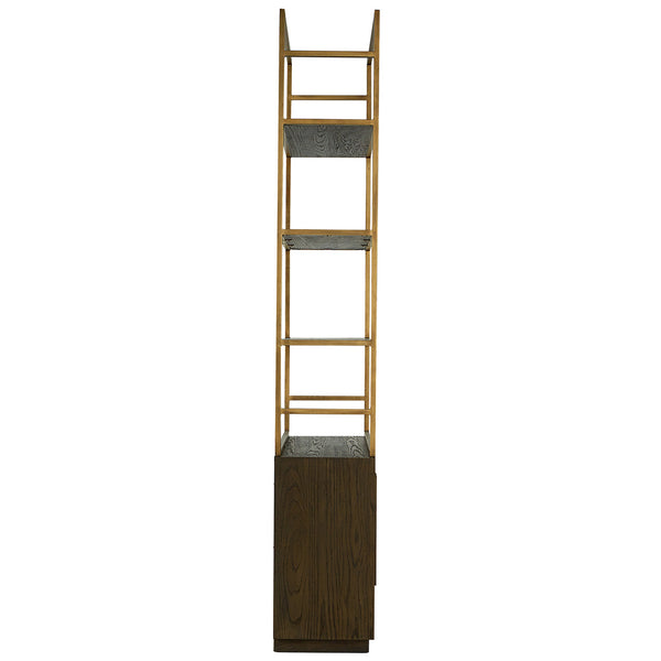 Moe's Elliot Bookshelf Brown Oak with 4 Shelves
