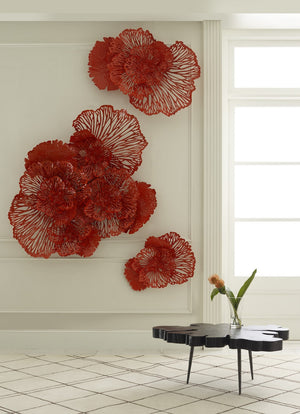 Flower Wall Art, Coral, Large