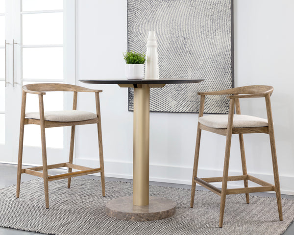 JEREMY COUNTER STOOL - WEATHERED OAK - DOVE CREAM