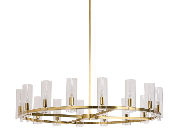 CLARABELLE CHANDELIER - LARGE - BRASS