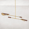 Astrid Double Pendant-D Brown Leather