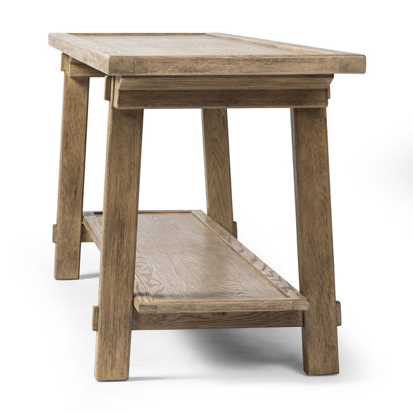 Trinity Console Table - Distressed Light Oak