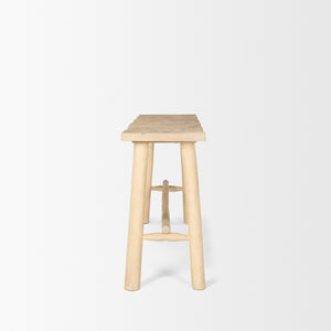 Sekou Light Brown Wooden Craftsman Console Table