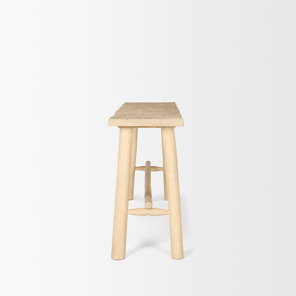Sekou Light Brown Wooden Craftsman Console Table