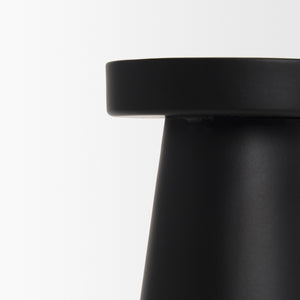 Quadir Medium Matte Black Metal Candle Holder