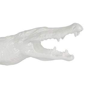 Resin Crocodile, White