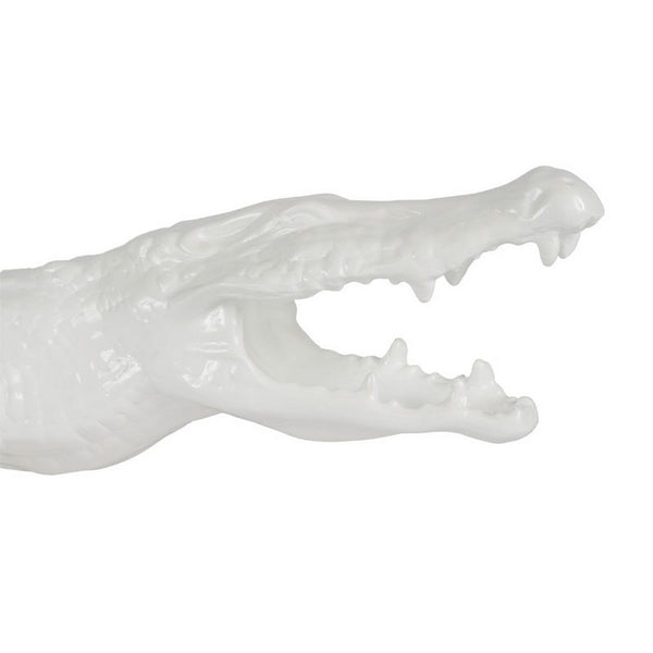 Resin Crocodile, White