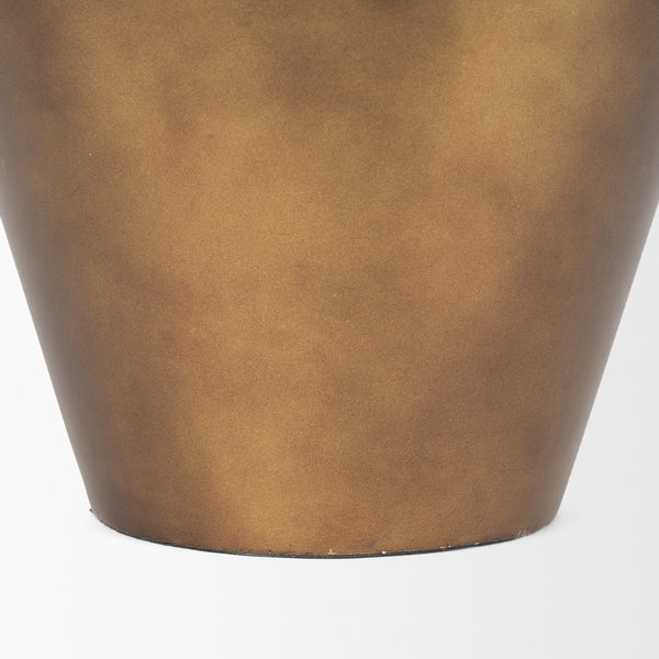 Perrin Large Brushed Gold Metal Decorative Vase
