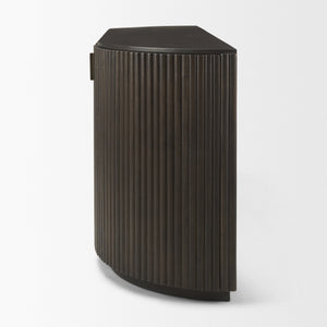 Terra 72L x 18W x 32H Dark Brown Wood Fluted Sideboard