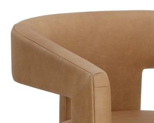 COBOURG LOUNGE CHAIR - LUDLOW SESAME LEATHER
