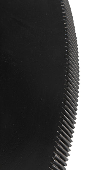 Portobello Dining Table, Hand Rubbed Black with Light Brown Trim