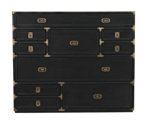 Charles Chest in Pale Mahogany with Brass Handles
