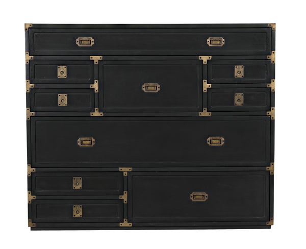 Charles Chest in Pale Mahogany with Brass Handles