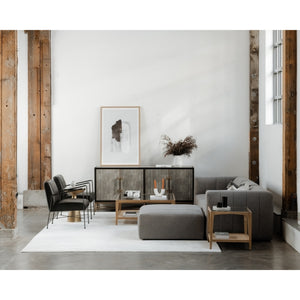 Moe's Harrington Natural Coffee Table with Cane Shelf