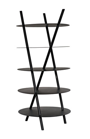 Gautama Industrial Steel Shelf in Matte Black