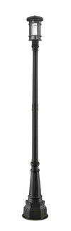 Jordan 1 Light Outdoor Post Mounted Fixture in Oil Rubbed Bronze Finish