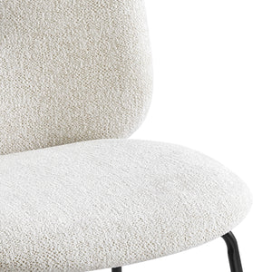 Nisha KD Fabric Dining Side Chair, Posh Ivory