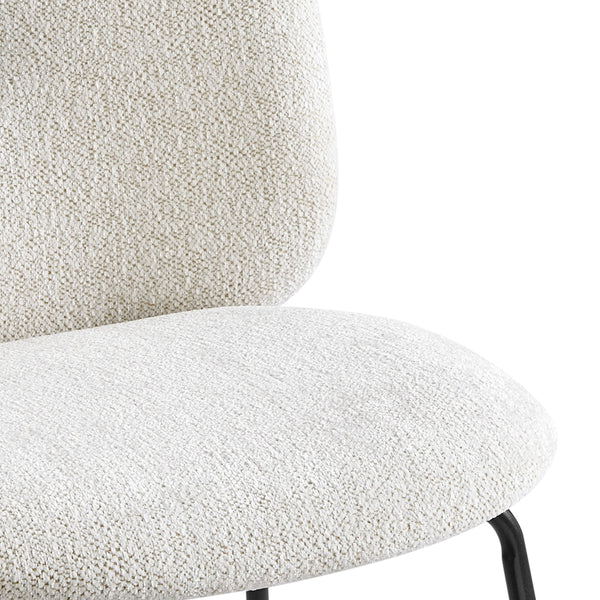 Nisha KD Fabric Dining Side Chair, Posh Ivory