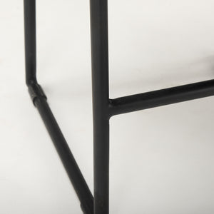 Givens IV 24.25" Seat Height Black Wood Seat Black Frame Stool