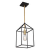 Twilight SC13071 Chandelier in Matte Black & Harvest Brass