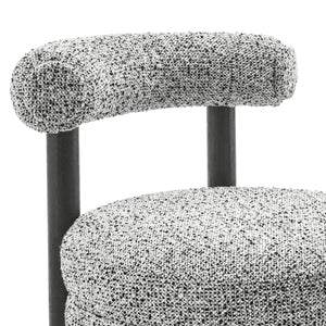 Esther Boucle Accent Chair, Speckled White 