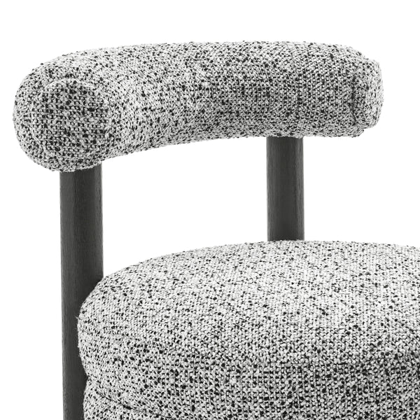 Esther Boucle Accent Chair, Speckled White 