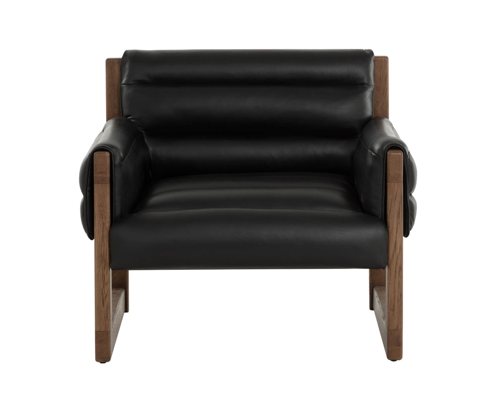 FERGUSON LOUNGE CHAIR - VINTAGE BLACK NIGHT LEATHER