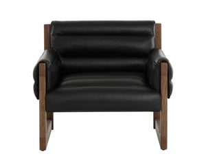 FERGUSON LOUNGE CHAIR - VINTAGE BLACK NIGHT LEATHER