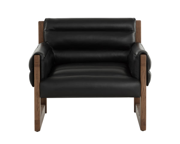 FERGUSON LOUNGE CHAIR - VINTAGE BLACK NIGHT LEATHER