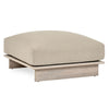 Livia Teak Outdoor Square Ottoman in Taupe