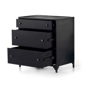 Belmont Large Storage Nightstand In Black