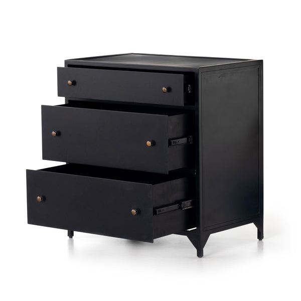 Belmont Large Storage Nightstand In Black