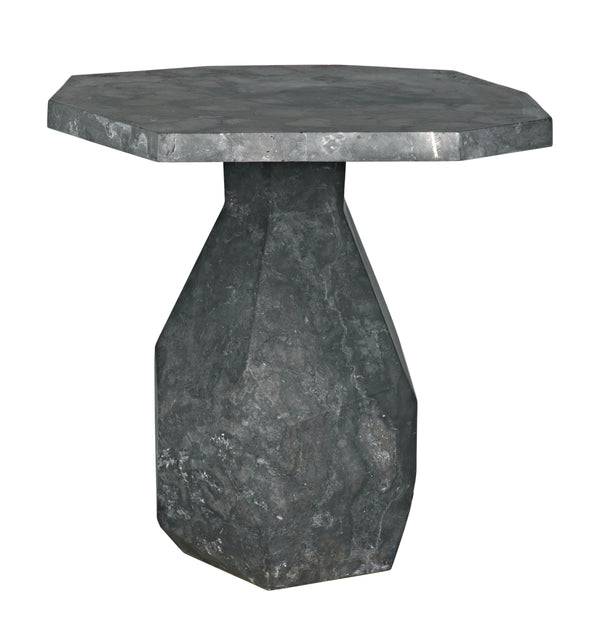 Polyhedron Black Marble Side Table