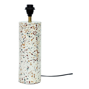 Moe's Terrazzo Cylinder Table Lamp with Cotton Shade